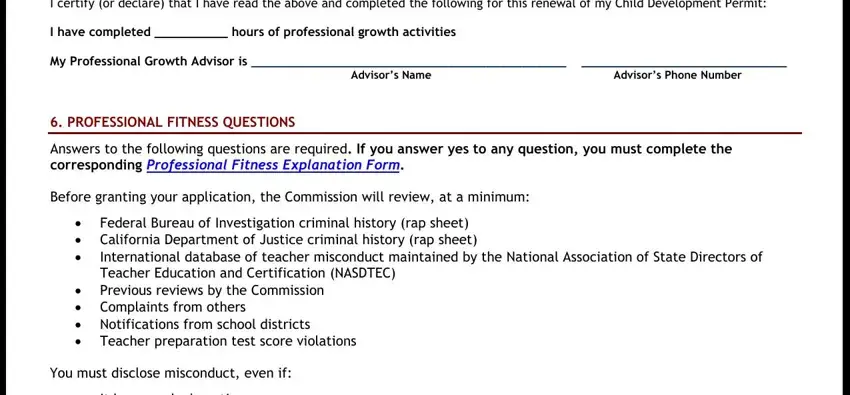 Stage number 4 of filling in ctc form 41 4