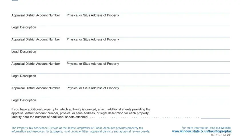 Step no. 2 of submitting appointment of agent form 50 162