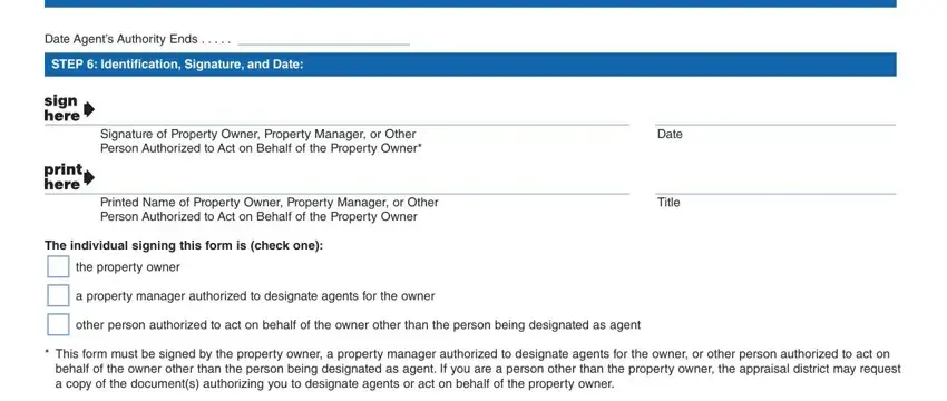 The best way to fill out appointment of agent form 50 162 step 4