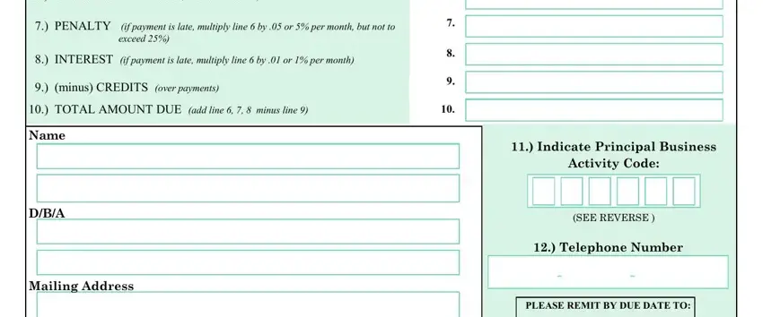 How to complete Form 720 V.I. TIF part 2