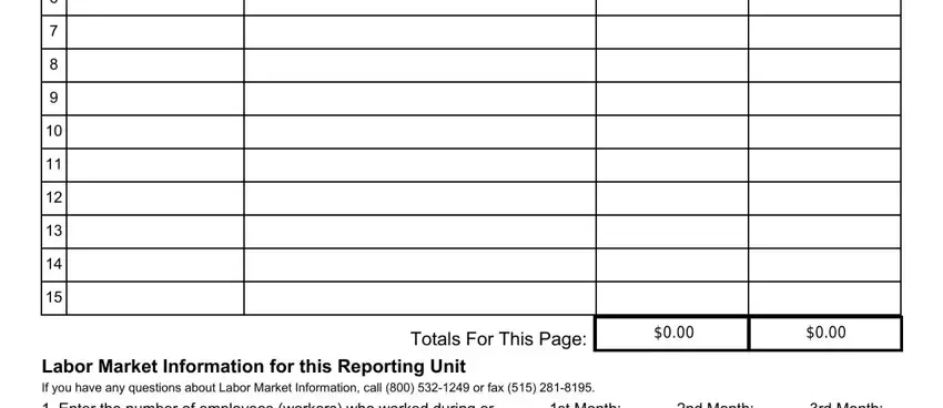 Filling out part 5 in form 65 5300 printable