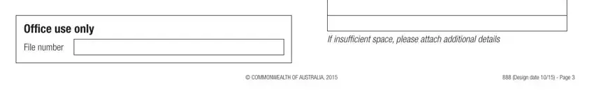 Stage # 3 in completing form 888 partner visa