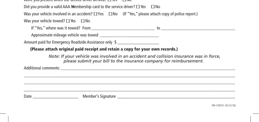 AAA Roadside Assistance NC form complete required fields step 2