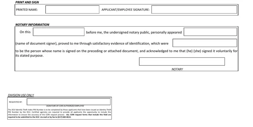 Stage number 2 in filling in mass abcc cori form