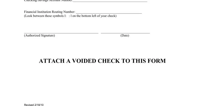 blank printable ach form pdf completion process outlined (portion 2)