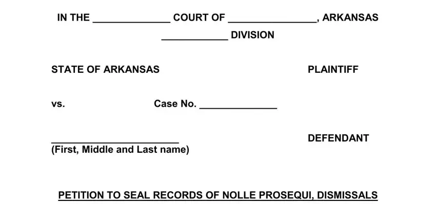 Writing section 1 in acic petition