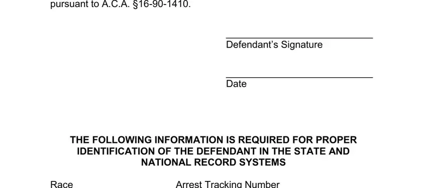Stage no. 4 of filling in acic petition