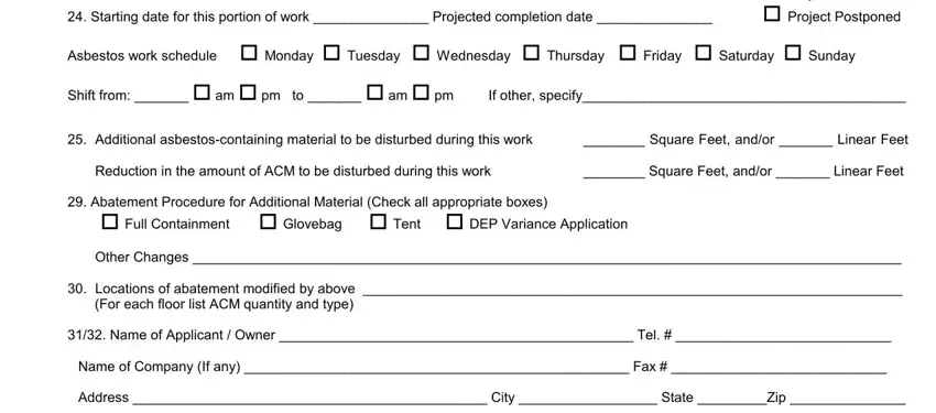 Filling in segment 2 of the ACP 8 form