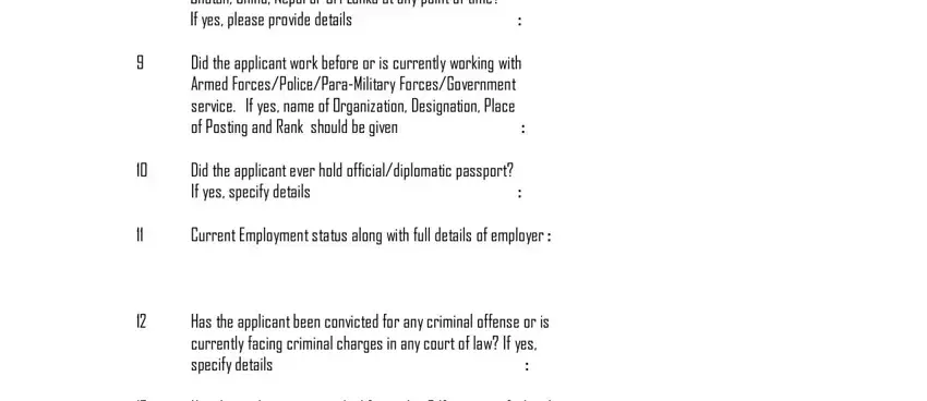 Step # 2 in filling out oci additional particulars form