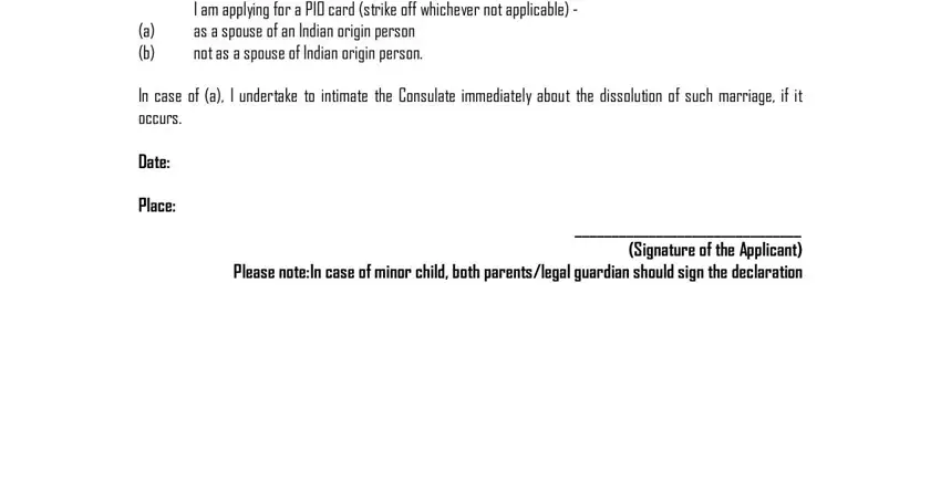 Filling in part 3 in oci additional particulars form
