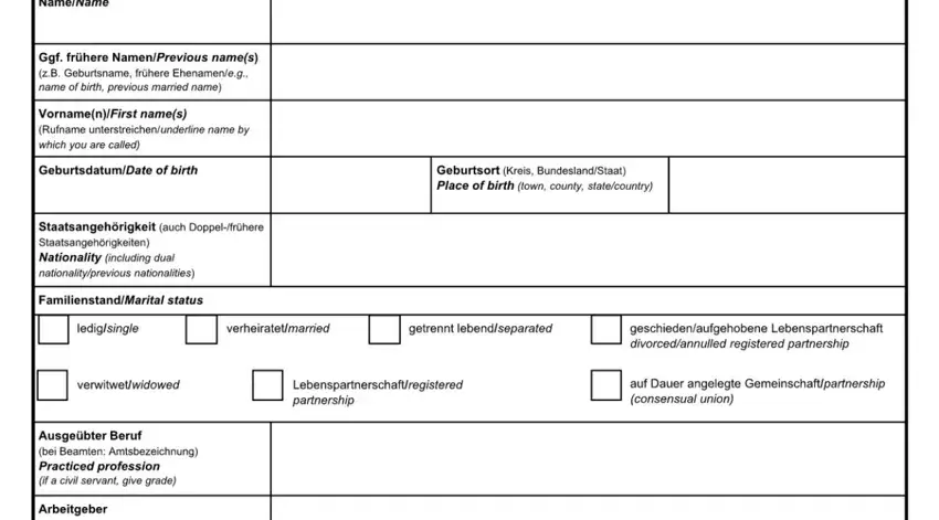 Stage # 2 for filling in form 604