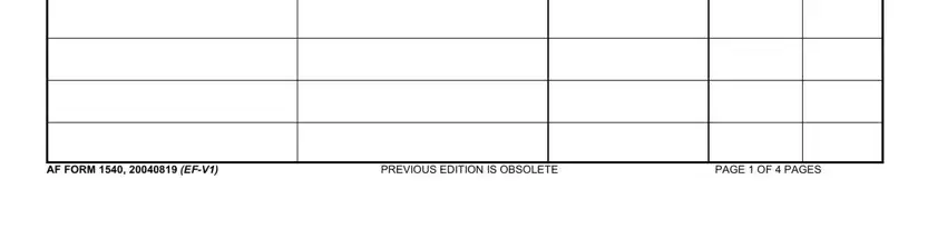 Edition version and page numbering fields in AF Form 1540