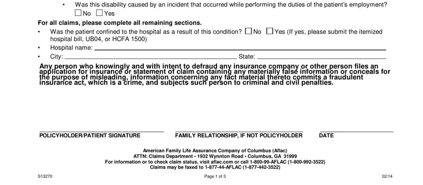 Aflac Form S13270 Ca ≡ Fill Out Printable PDF Forms Online