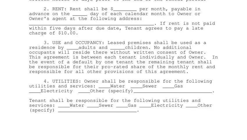 Step no. 2 for submitting agreement for renting a house