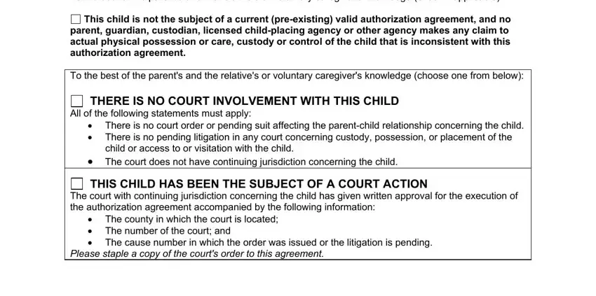 Stage no. 3 for filling out texas authorization agreement form