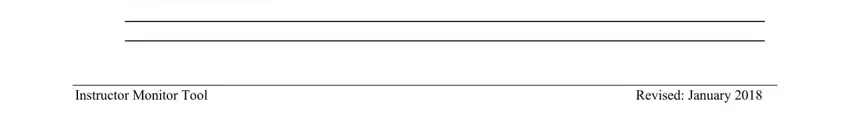The right way to complete instructor monitor form portion 2