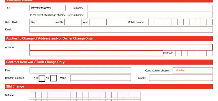 Filling in segment 1 of airtel sim swap app download