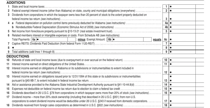 Completing segment 4 in alabama form 20c instructions 2020