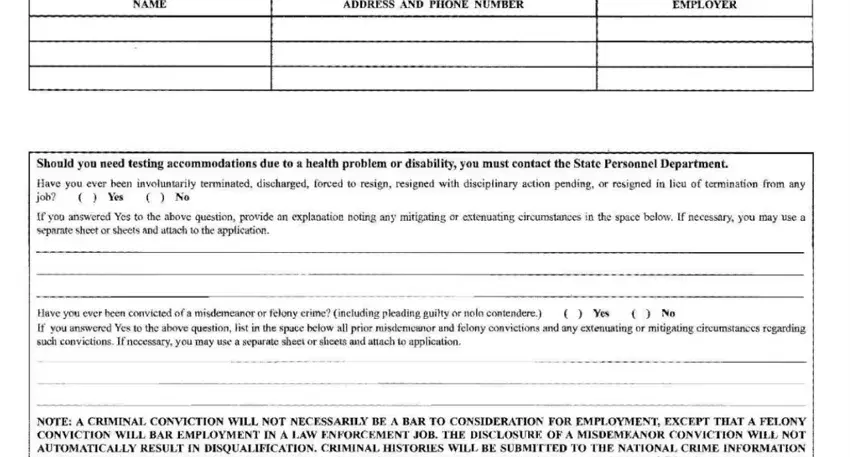 Alabama Form 3 step 3 – education and certification history section