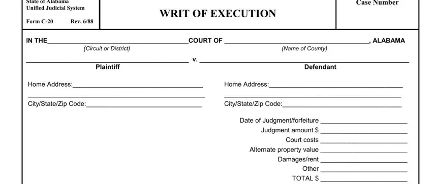 Tips on how to fill out C-20 portion 1