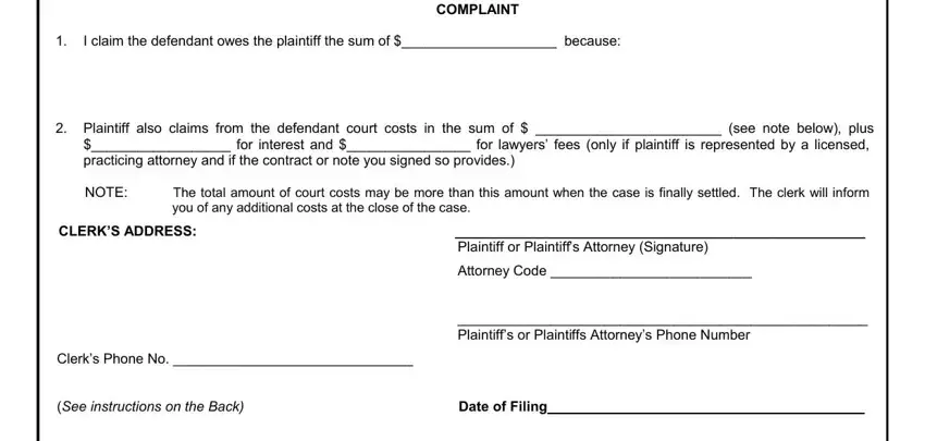 Completing the claim section of Alabama SM-1 form step 2
