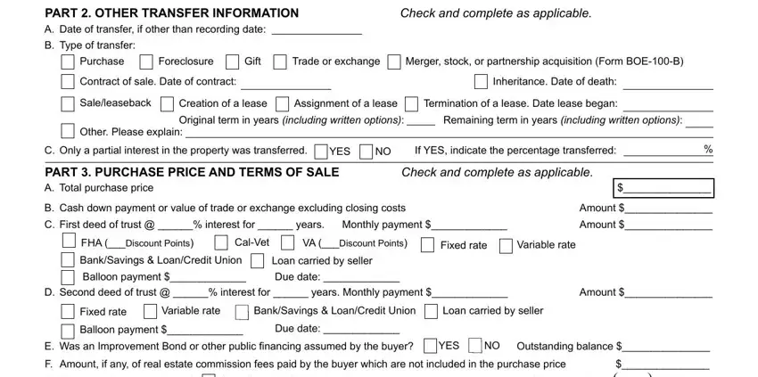 Filling out segment 4 in alameda county form
