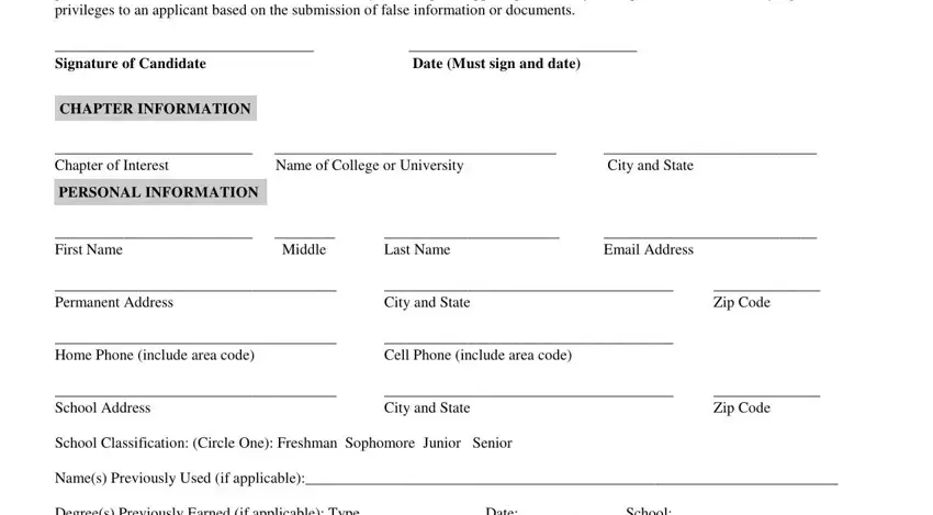 How to fill out the Alpha Kappa Application Form - part 1