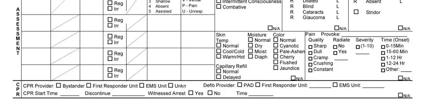 Part no. 3 in submitting patient report form ambulance