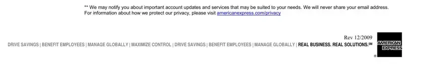 Filling in the American Express Corporate Application form - employee details section