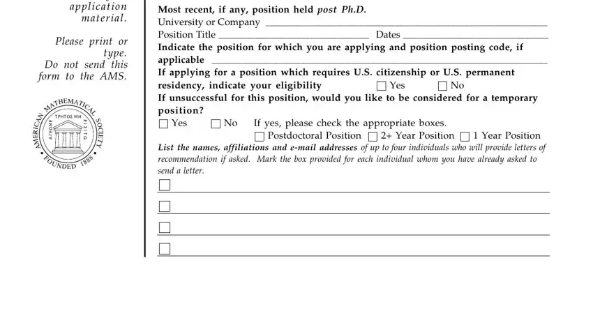 Part # 2 for filling out ams standard cover sheet