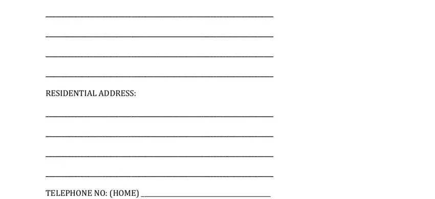 Financial information section for child maintenance in the Annexure Form Divorce