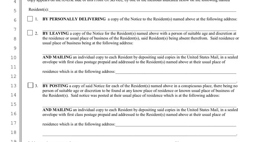 Proof of Service delivery method options