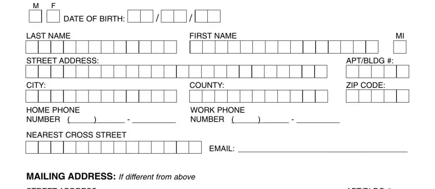 Stage # 1 of filling out suffolk county scat application