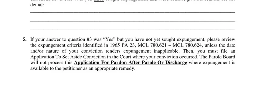 Filling in section 2 of the CFJ-515A Michigan probation form