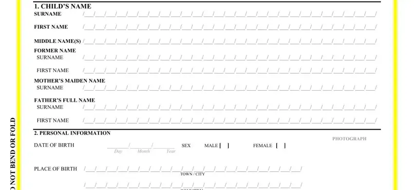 How you can fill in passport forms child portion 1