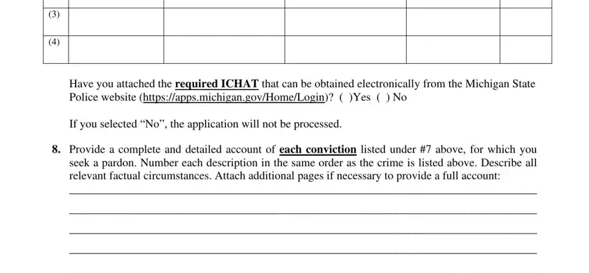 Attaching required documents to the Michigan probation pardon petition step 4