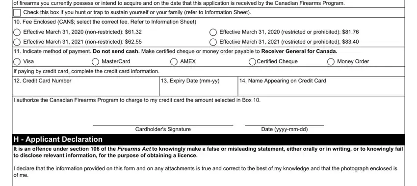 AMEX, Effective March   restricted or, and Money Order of firearms licence renewal