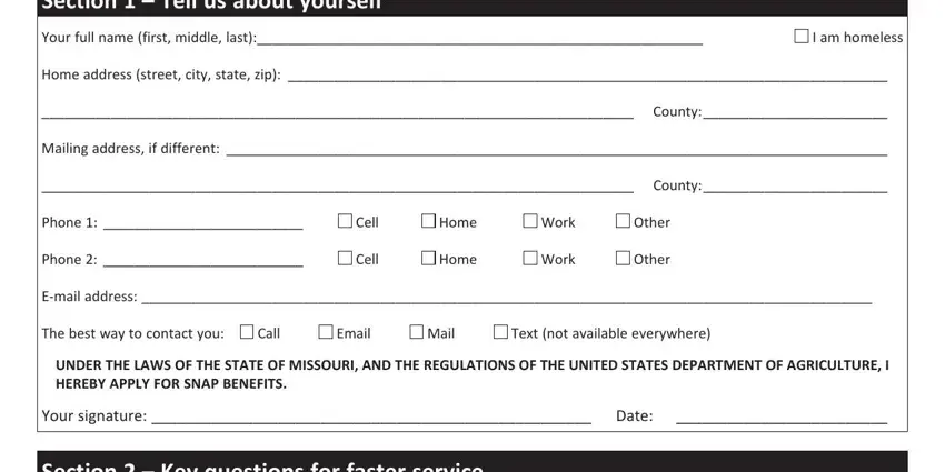 Ways to prepare missouri food stamps apply online step 1
