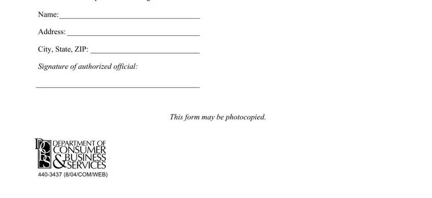 Filling in part 2 of appointment of successor trustee form