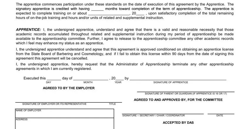 Completing part 2 in apprenticeship form for hairdressing in nigeria
