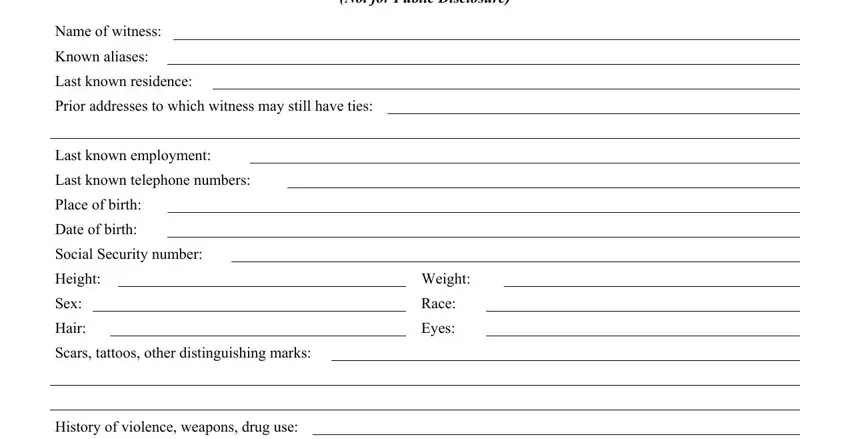 Filling out part 3 in warrant paper
