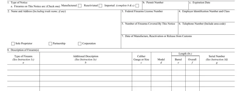 filling out atf form 2 writing process described (stage 1)