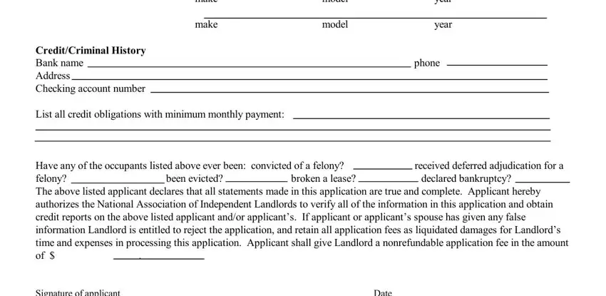 Filling out section 4 in independent landlords