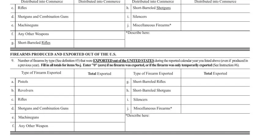 How to fill out ATF Form 5300.11 part 2 - exported firearms