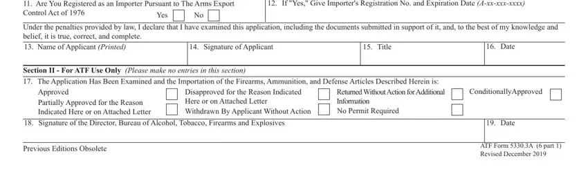 Stage no. 3 for completing atf 6