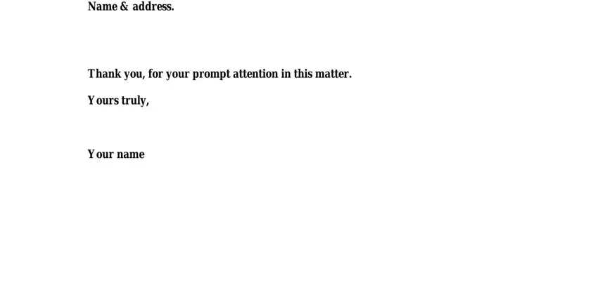 Authorization Letter for Water Installation form - second section with bank payoff details