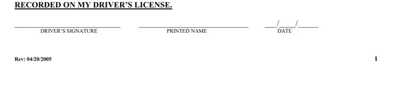  DRIVERS SIGNATURE PRINTED NAME, Rev , and I CERTIFY THAT THE ABOVE IS TRUE in driver proficiency authorized vehicles form
