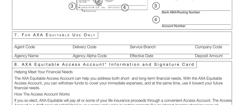 AXA Equitable Access Account section