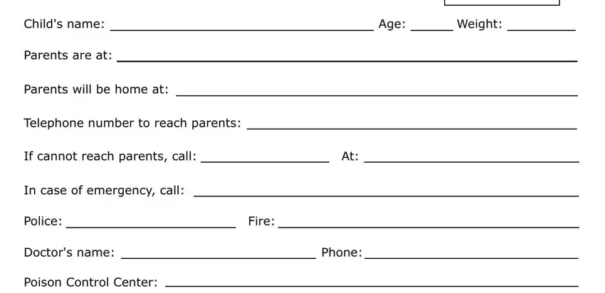 How you can fill out Babysitter Checklist Form portion 1