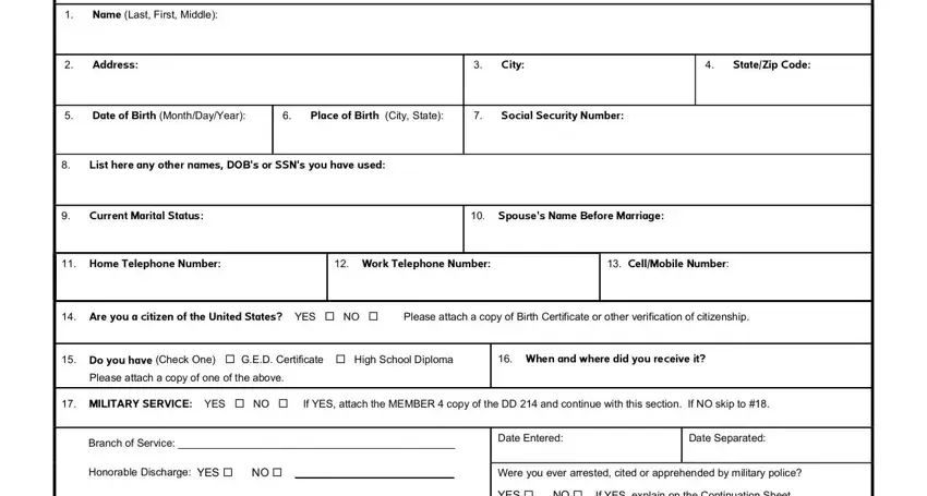 Filling out part 4 of az post jobs